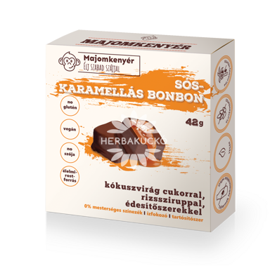 Majomkenyér Vegán sóskaramellás bonbon 42g