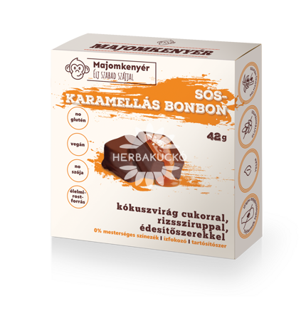 Majomkenyér Vegán sóskaramellás bonbon 42g