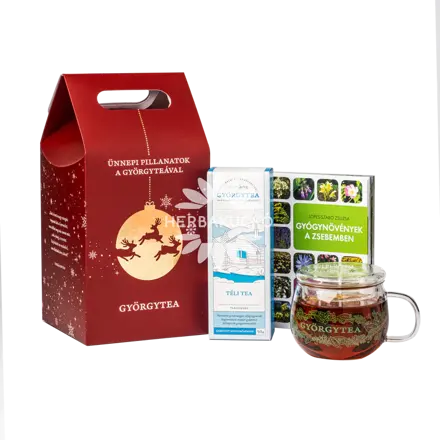 Ünnepi pillanatok a Györgyteával – ajándékcsomag könyvvel és teával