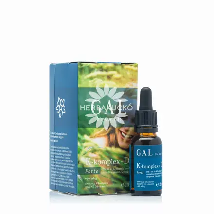GAL K2-komplex + D3 vitamin Forte, 1000 mcg K-komplex + 4000 IU D3 x 60 servings