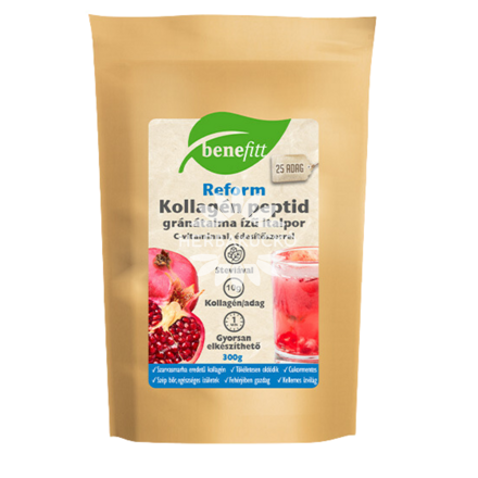 Benefitt Reform Kollagén peptid gránátalma ízű + C-vit.