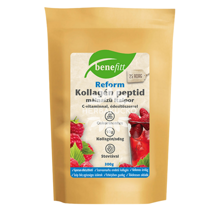 Benefitt Reform Kollagén peptid - málnaízű + C-vit. 