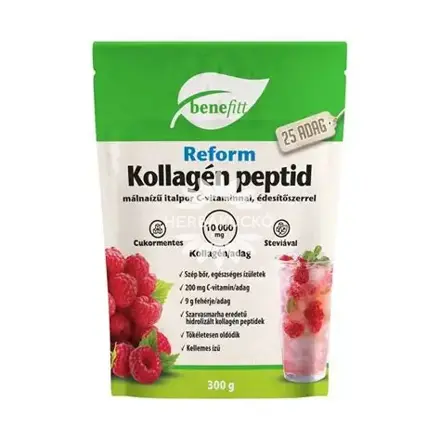 Benefitt Reform Kollagén peptid - málnaízű + C-vit. 