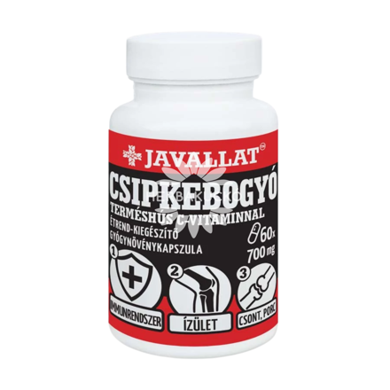 Javallat® Csipkebogyó terméshús + C‑vitamin kapszula, 60 db