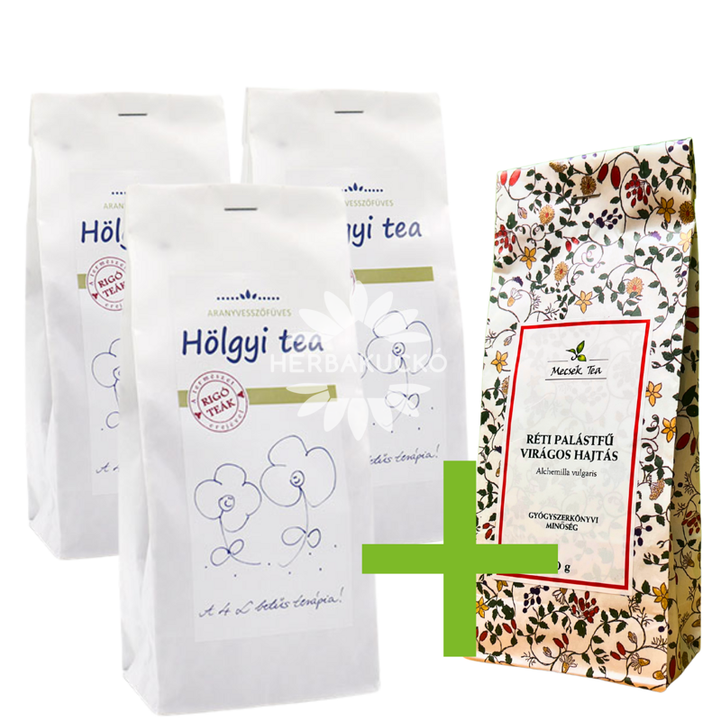 Hölgyi tea csomag aranyvesszőfűvel – ajándék 50g palástfűvel Hölgyi tea csomag aranyvesszőfűvel – ajándék 50g palástfűvel