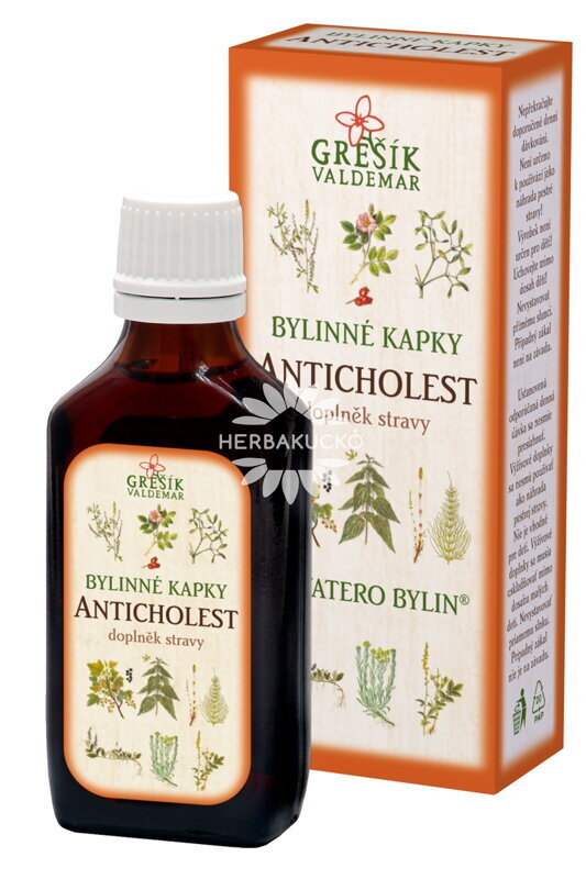 Grešík Anticholest bylinné kvapky – 50 ml