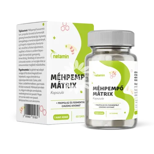 Netamin Méhpempő Mátrix kapszula 60 db – ginzeng, propolisz, 10-HDA Netamin Méhpempő Mátrix kapszula 60 db – ginzeng, propolisz, 10-HDA