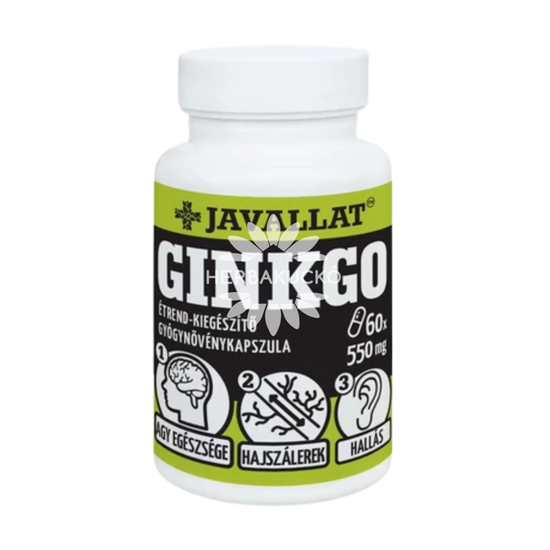 JAVALLAT Ginkgo kapszula 60 db JAVALLAT Ginkgo kapszula 60 db