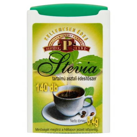 Stevia tartalmú asztali édesítőszer 140 db.