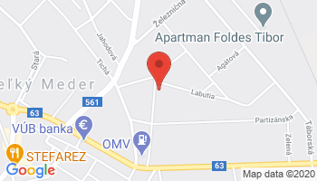 Google map: Námestie mládeže 1240/3., 932 01 Veľký Meder